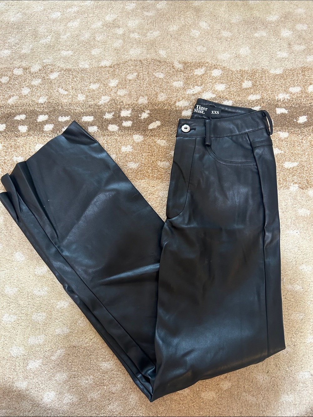 Tiger Mist Faux Leather Pants